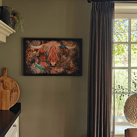 Kundenfoto: Schottischer Highlander gemischtes Medienkunstwerk von Dutch Art Works, als ArtFrame