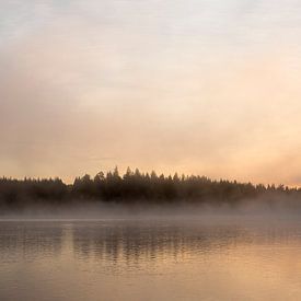 Morgenstimmung am  Fluss Piteälven von Karin Jähne