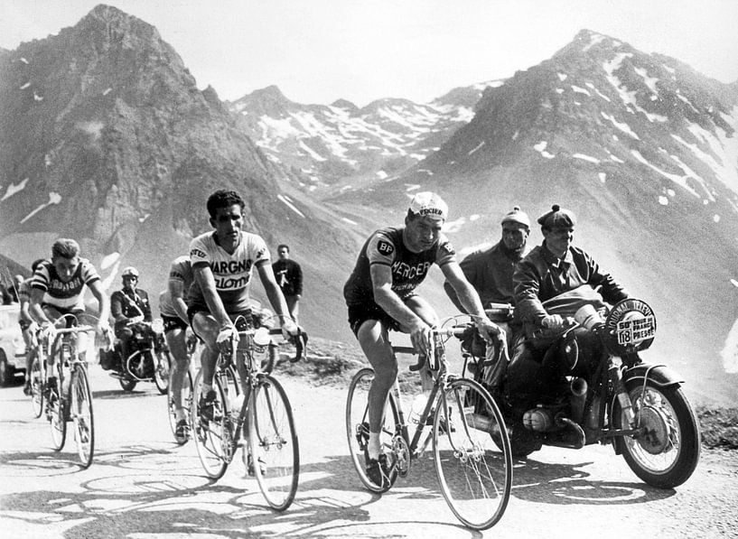 Affiche Tour De France 1961 - Bière Karcher Grutli - Anquetil, Poulidor, Gaul