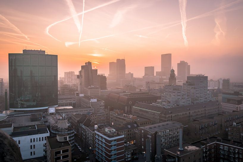 Mistige zonsondergang Rotterdam by AdV Photography