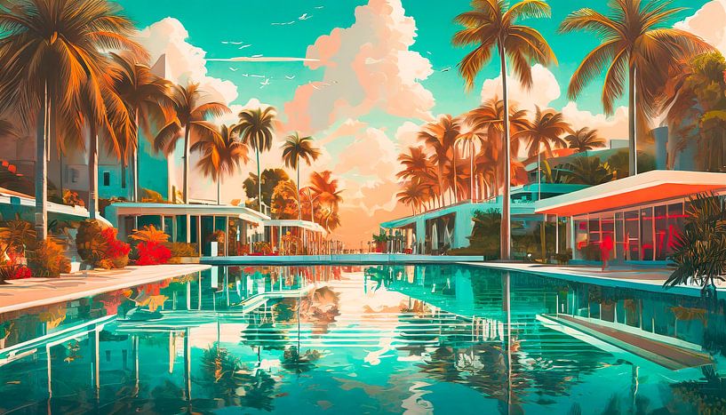 Vintage Strand und Landschaft von Mustafa Kurnaz