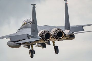 Landing U.S. Air Force F-15E Strike Eagle.