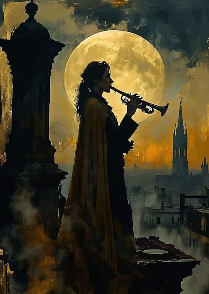 Dark Figure Playing Clarinet by MIROKKU