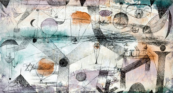 Im Reich der Luft (1917) Gemälde von Paul Klee.