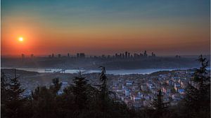 Zonsondergang in Istanbul - Turkije van Roy Poots