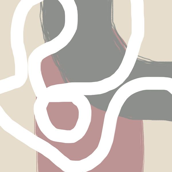Modern  abstract art - Lines and shapes 2 by Dina Dankers