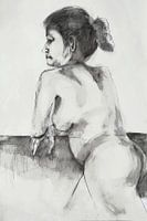 Nude model Drawing, Nude model Drawing, Dessin de Modèle Nu, Aktmodell Zeichnung