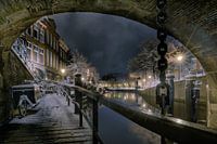 De Nacht van Leiden in de sneeuw.