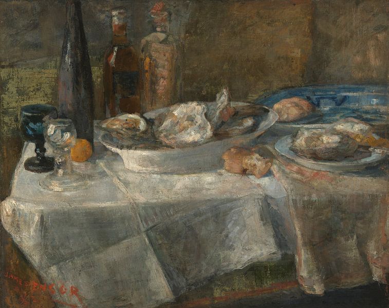 Stilleven met oesters, James Ensor van Meesterlijcke Meesters