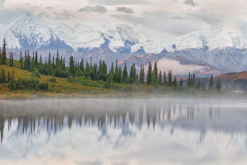 Denali berg in Alaska van Menno Schaefer