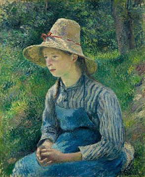 Peasant Girl with a Straw Hat, Pissarro