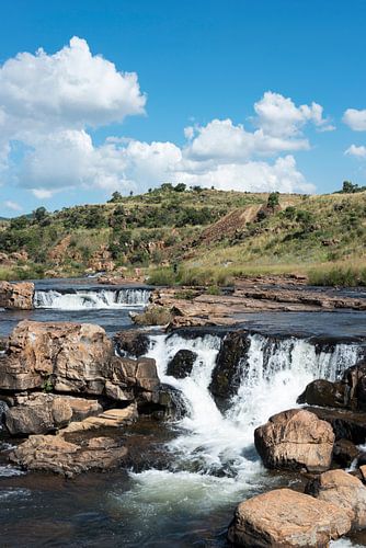 waterfall at the bourkes potholes in south africa