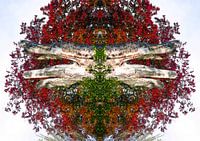 Red tree artwork