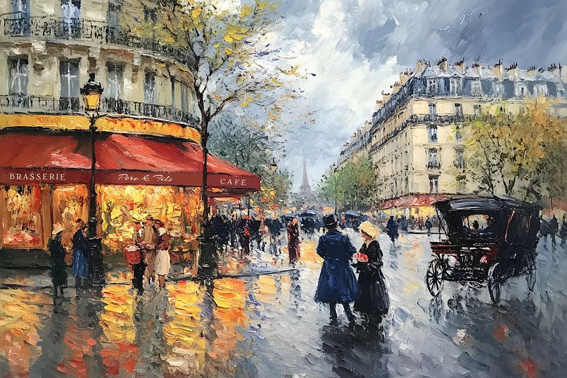 Pariser Straßenleben im Impressionismus von Skyfall