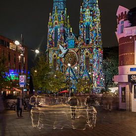 Sint Catharinakerk Eindhoven GLOW 2017 van Jan Sluijter