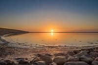 Schöner Sonnenuntergang im Wattenmeer