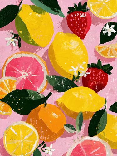 Fruits d'été aux couleurs vives et acidulés