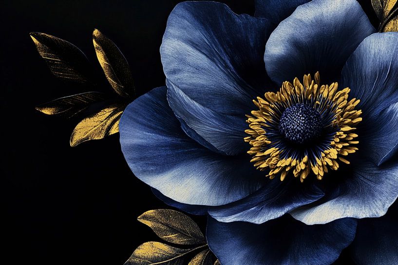 Elegant midnight floral elegance by Floral Abstractions