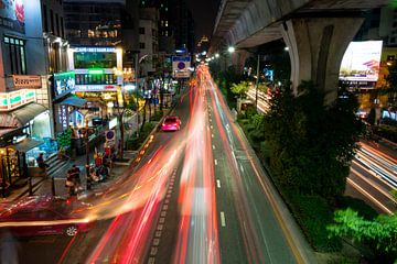 Bangkok Light Trails Night Scene von Urban Photo Lab