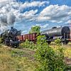 Train à vapeur 52 532 à l'arrivée à Simpelveld sur John Kreukniet