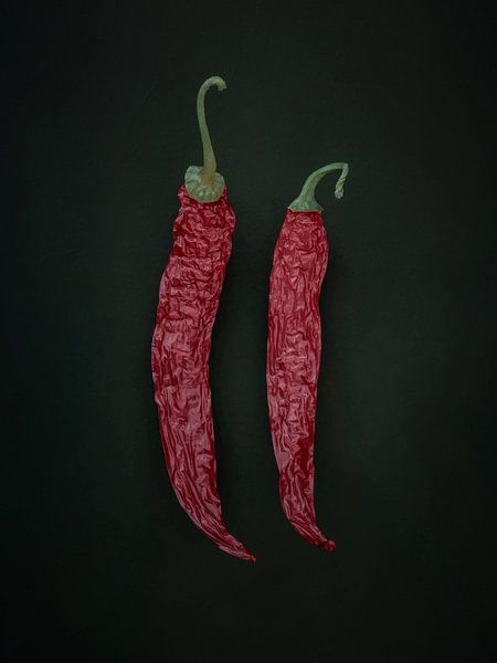 Still life than dried chillies by Mariska Vereijken