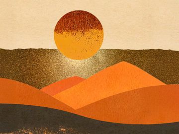 Minimal Art: Zonsopkomst in de woestijn van Studio Pieternel