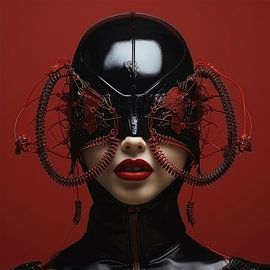 Very beautiful woman in bizarre fetish hi fashion style by Art Bizarre