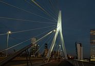 Erasmusbrücke Rotterdam mit Skyline von Brian Morgan Miniaturansicht