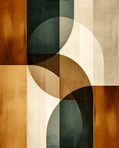 Moderne Formen und Linien in Erdtönen