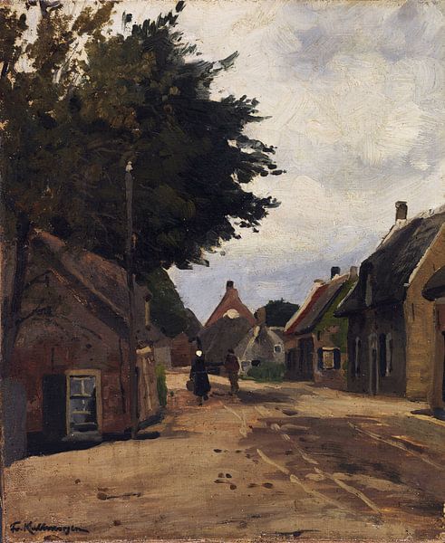 FRIEDRICH KALLMORGEN, Dorpsstraat im Sommer, ca. 1885 von Atelier Liesjes