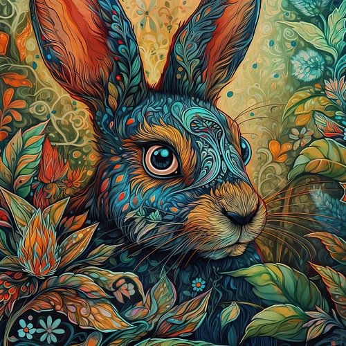  Rabbit No. 01 In Colour by ARTEO Paintings