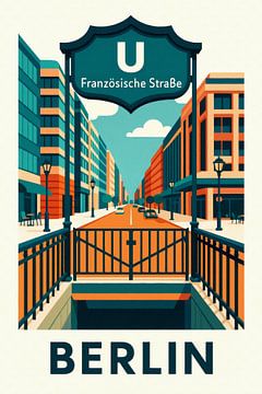Rue française – Affiche du métro de Berlin