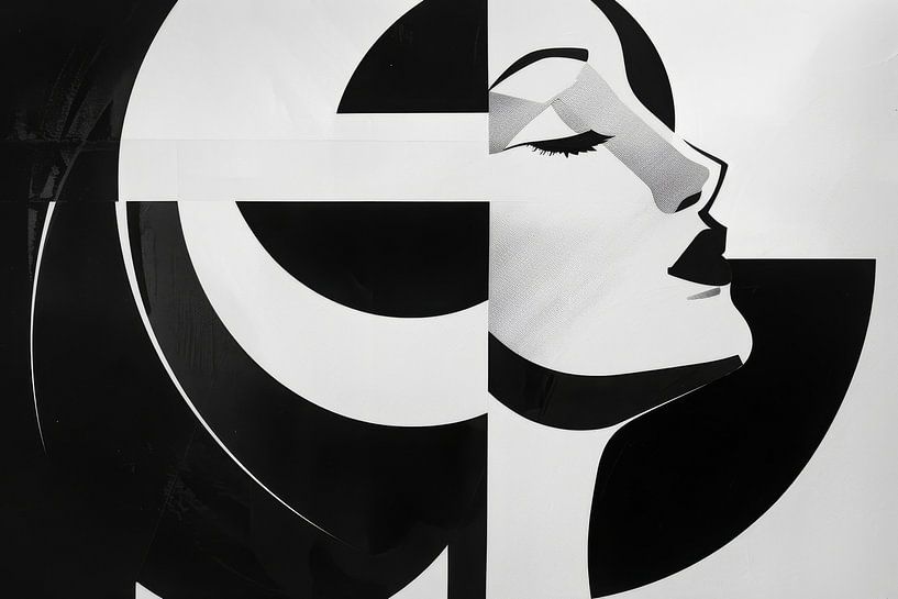 Portret van een vrouw van Poster Art Shop
