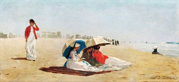 Oost Hampton Beach, Long Island (1874) door Winslow Homer.