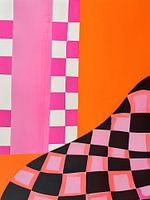 Modern Abstrakt Rosa Orange