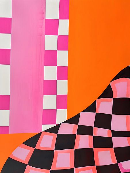 Modern Abstract Pink Orange by Gypsy Galleria
