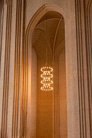 Interior of Grundtvig Church in Copenhagen, Denmark 3/9
