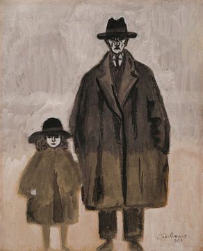 Léon Spilliaert - Léon Spilliaert en Madeleine tijdens een wandeling in Oostende (1923) van Peter Balan