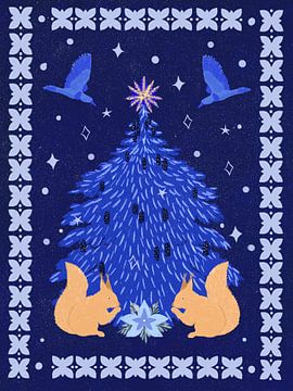 Écureuils d'hiver folkloriques sur Aliya Putrus