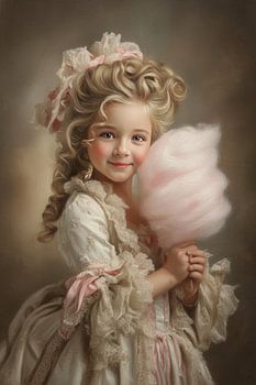 Baroque Girl with Cotton Candy - Merry Painting