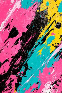 Coloured brushstrokes - Abstract by Poster Art Shop