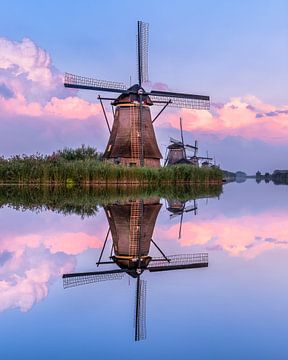 Roze Wolk Kinderdijk van mytruecolours