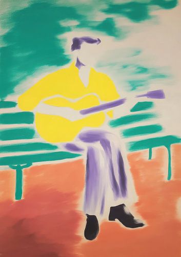 Gitaargeluid in een kleurenspel