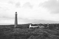 Leuchtturm (Nordturm) Schiermonnikoog (schwarz-weiß)