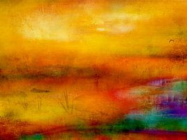 leuchtende Abendstimmung am See von Claudia Gründler