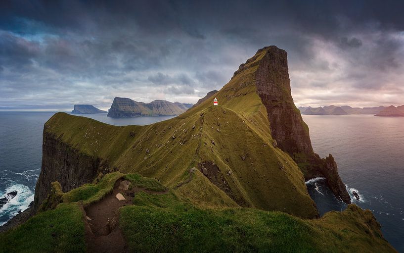 View of Kallur lighthouse, Kalsoy by Roy Poots