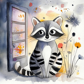 Cute raccoon by Jutta Maria Pusl