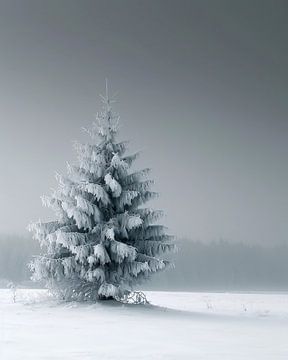 Romantisch winterlandschap van fernlichtsicht