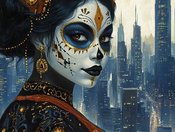 City Lights Enchantress van Blikvanger Schilderijen