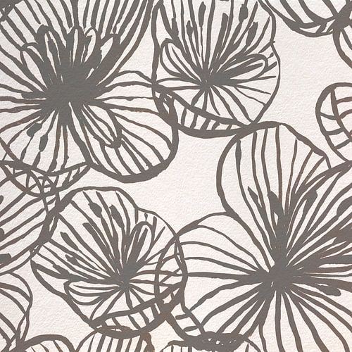 Moderne abstracte botanische taupe waterverf bloemen